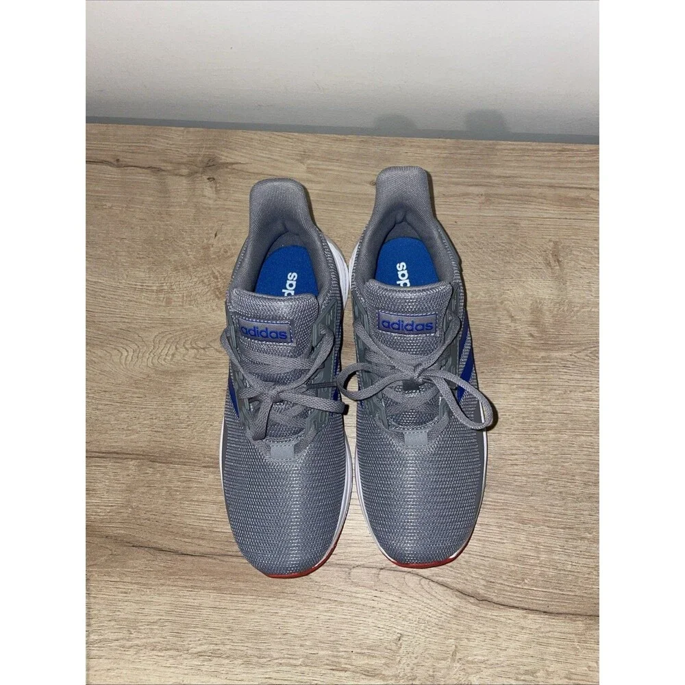 Adidas Duramo 9 K Youth Running Shoes Size 6 Grey Blue Red EE6924 NWB
